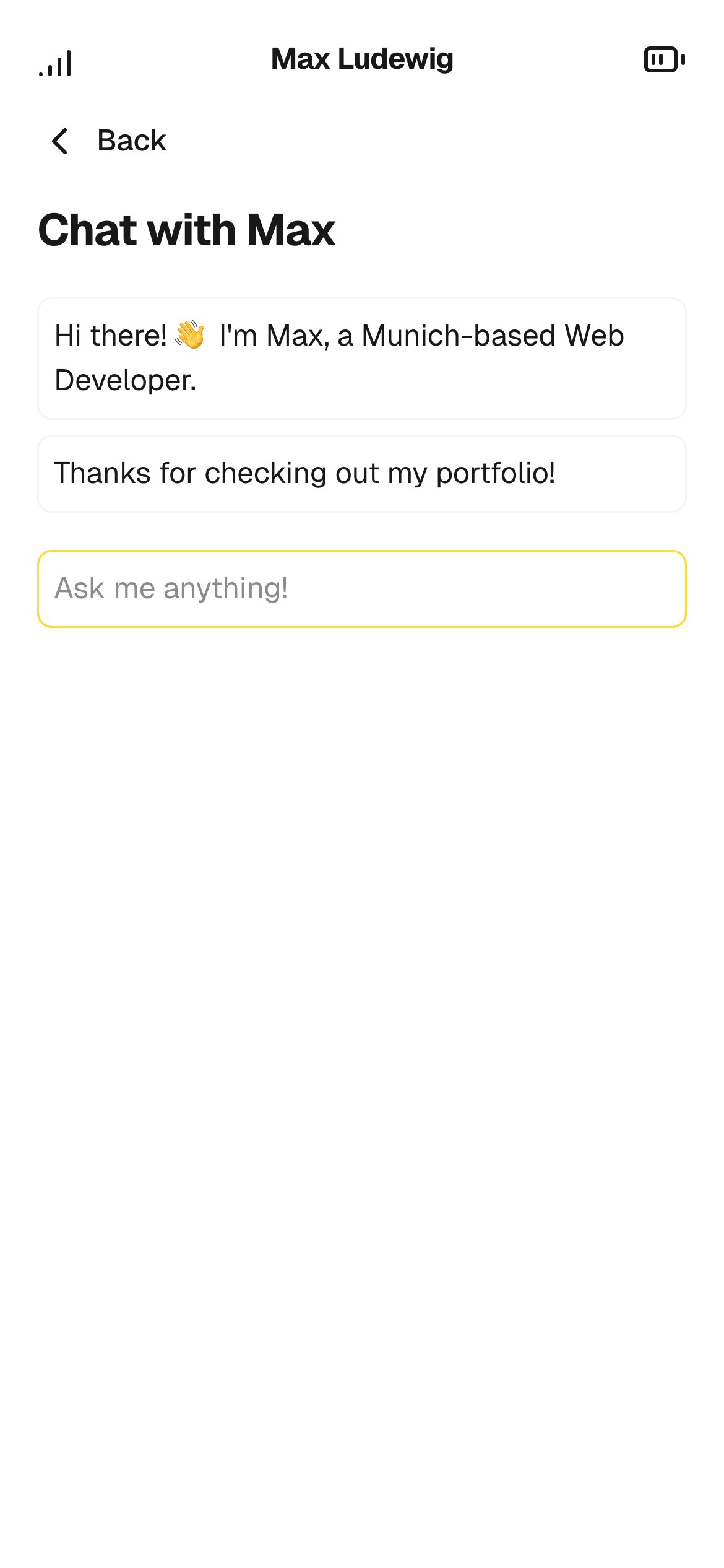 Portfolio screenshot