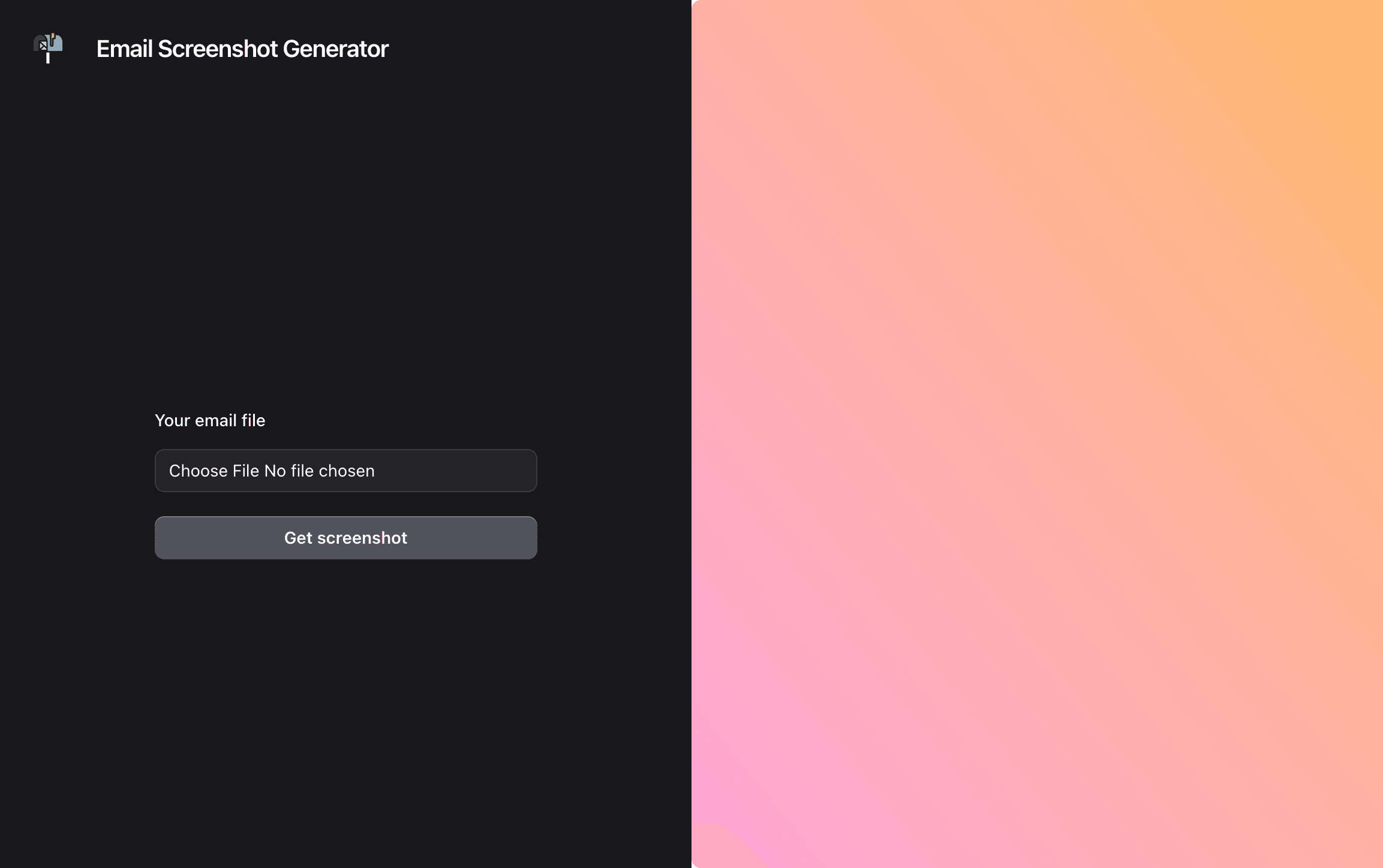 Email Screenshot Generator screenshot