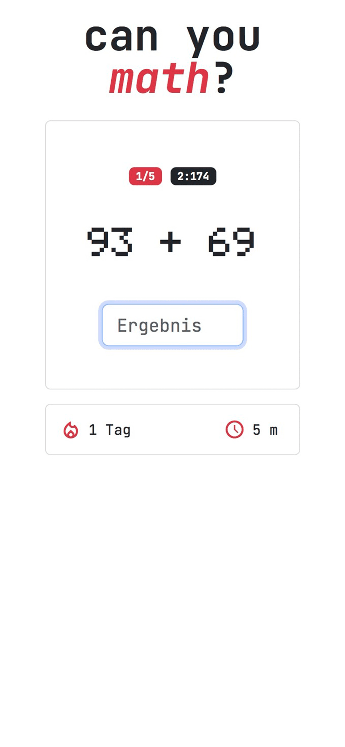 Can you math? screenshot