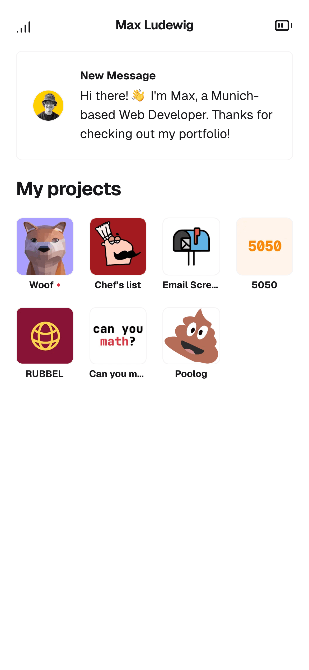 Portfolio screenshot