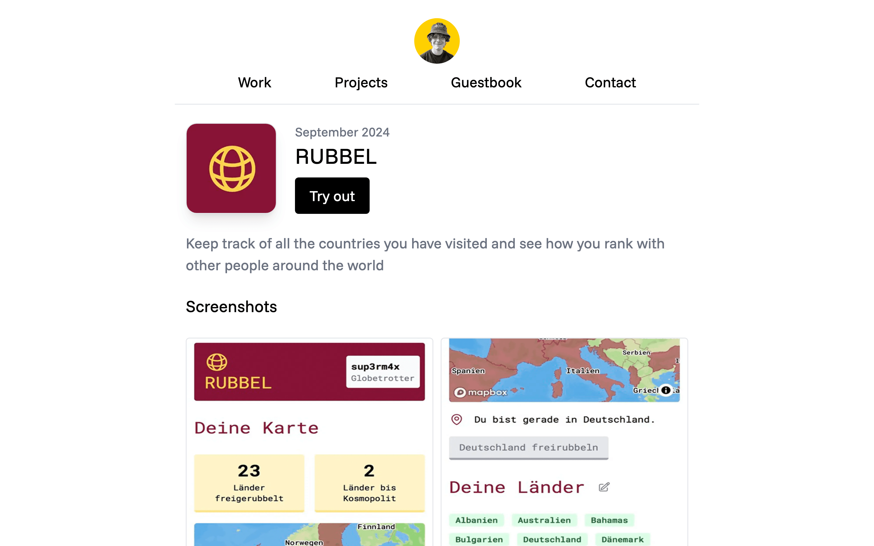 Portfolio screenshot